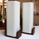 Pair of Louis Kalff wall lights, teak opalines from the 50s/60s.