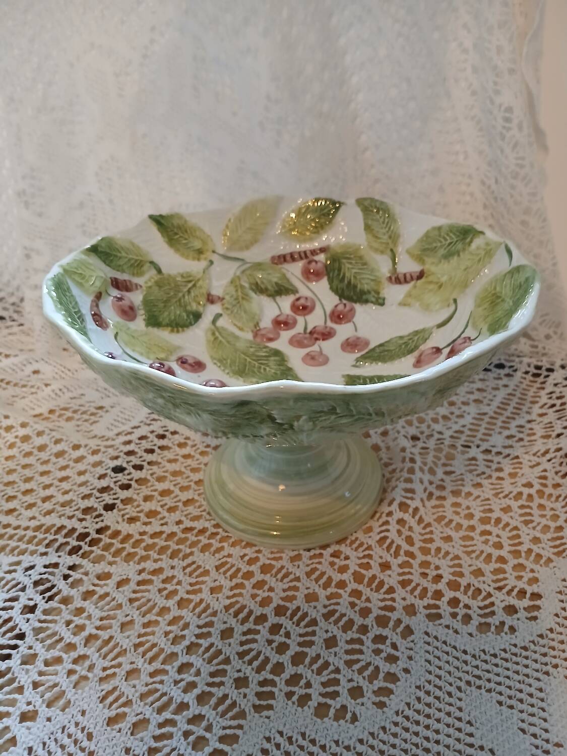 Antique fruit bowl in slip