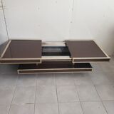 Coffee table vintage bar year 70 double tray for Roche Bobois