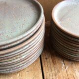 Set of 12 large and 11 small sandstone plates