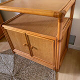 Vintage rattan and cane sideboard