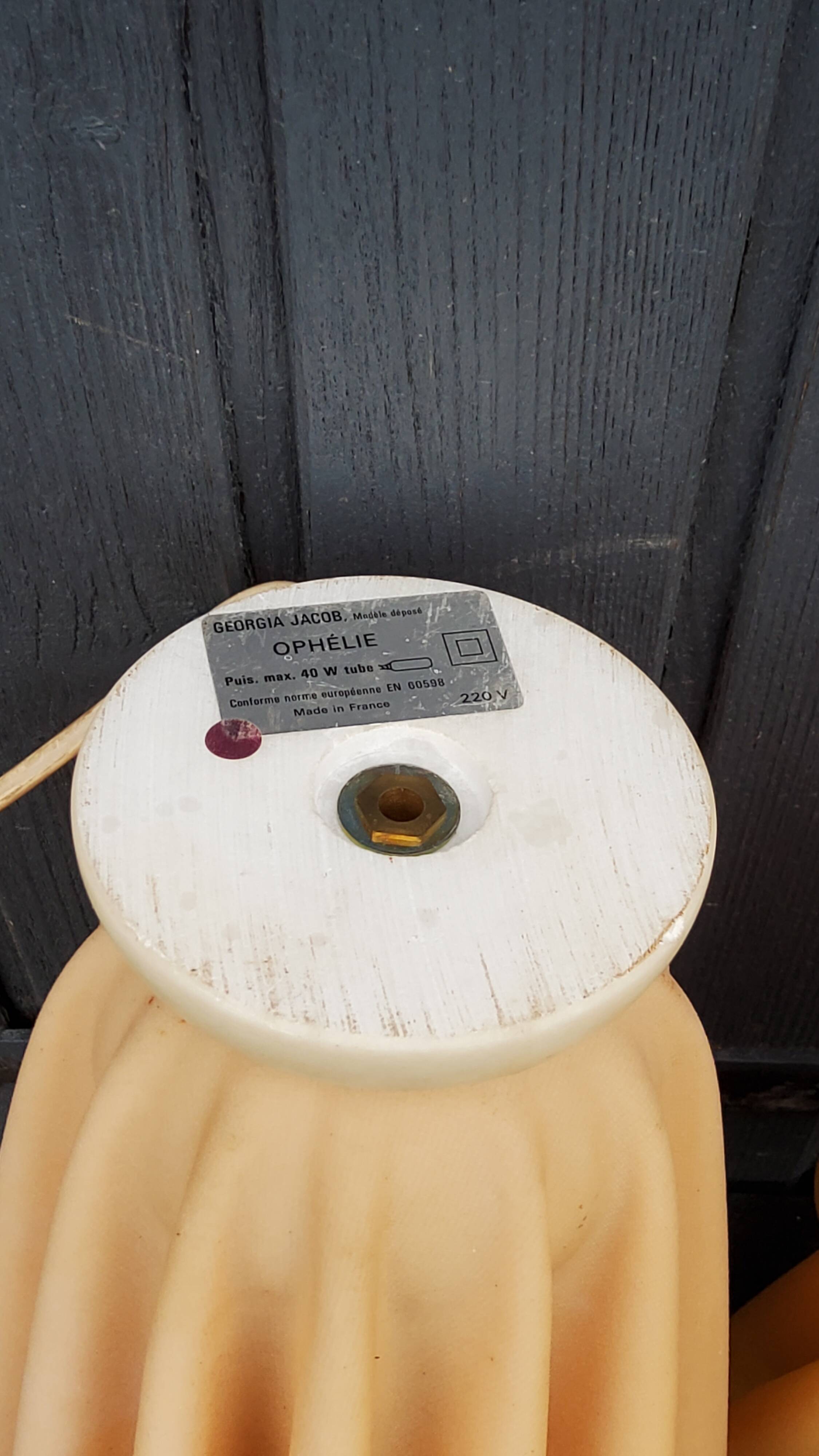 Pair of Ophelie designer lamps by Georgia Jacob