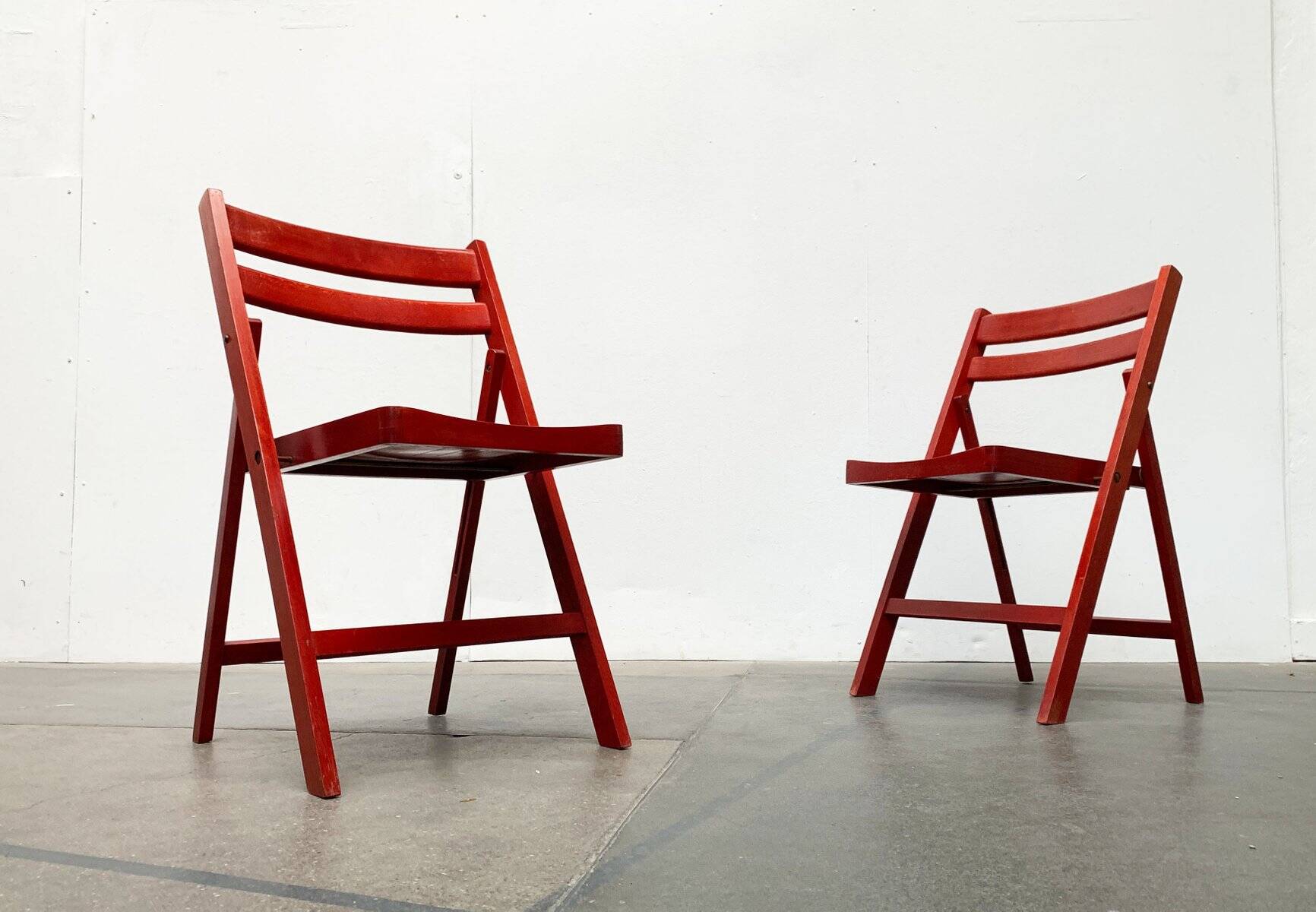 Mid-century wooden folding chair, 1960s, set of 4