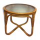 Rattan coffee table with glass top