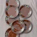 Set of old enamelled terracotta plates