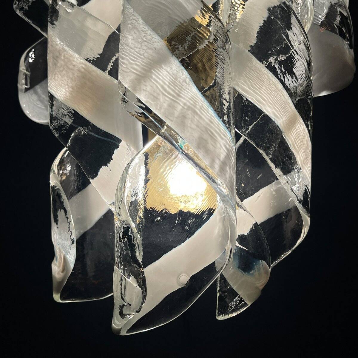 Vintage Murano Torciglioni wall lamp by Avmazzega, Italy, 1970s