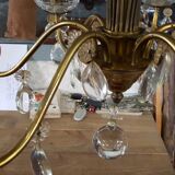 Lustre à pampilles en verre