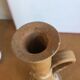 Pretty sandstone candle holder with handle