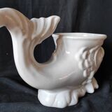 Faience white fish / centerpiece /pot cache/ carp