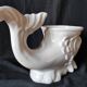 Faience blanche poisson / centre de table /cache pot/ carpe