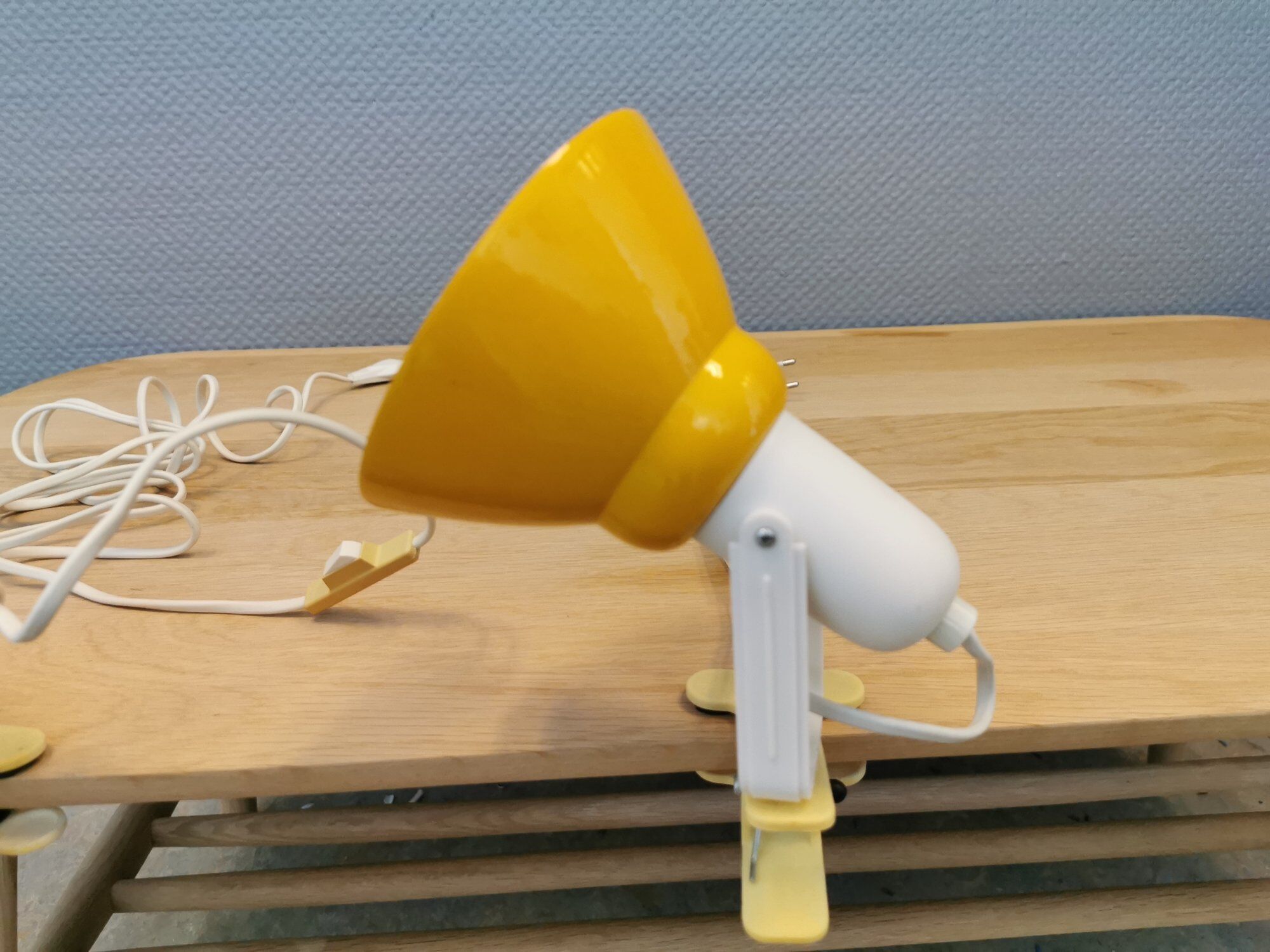 Two vintage Ikea, shelf/rack/clip lamps
