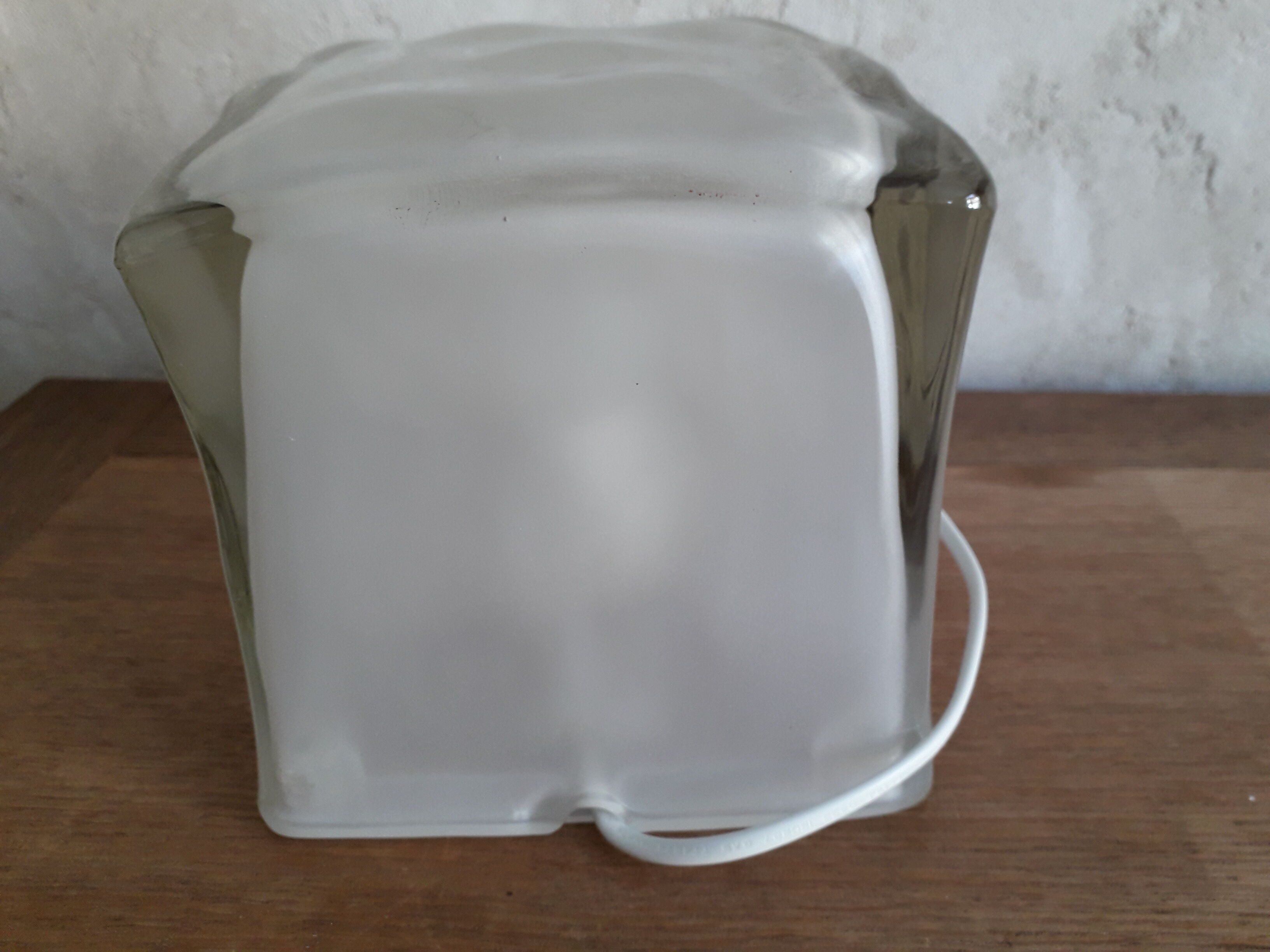 Ikea lamp ice cube frosted glass vintage
