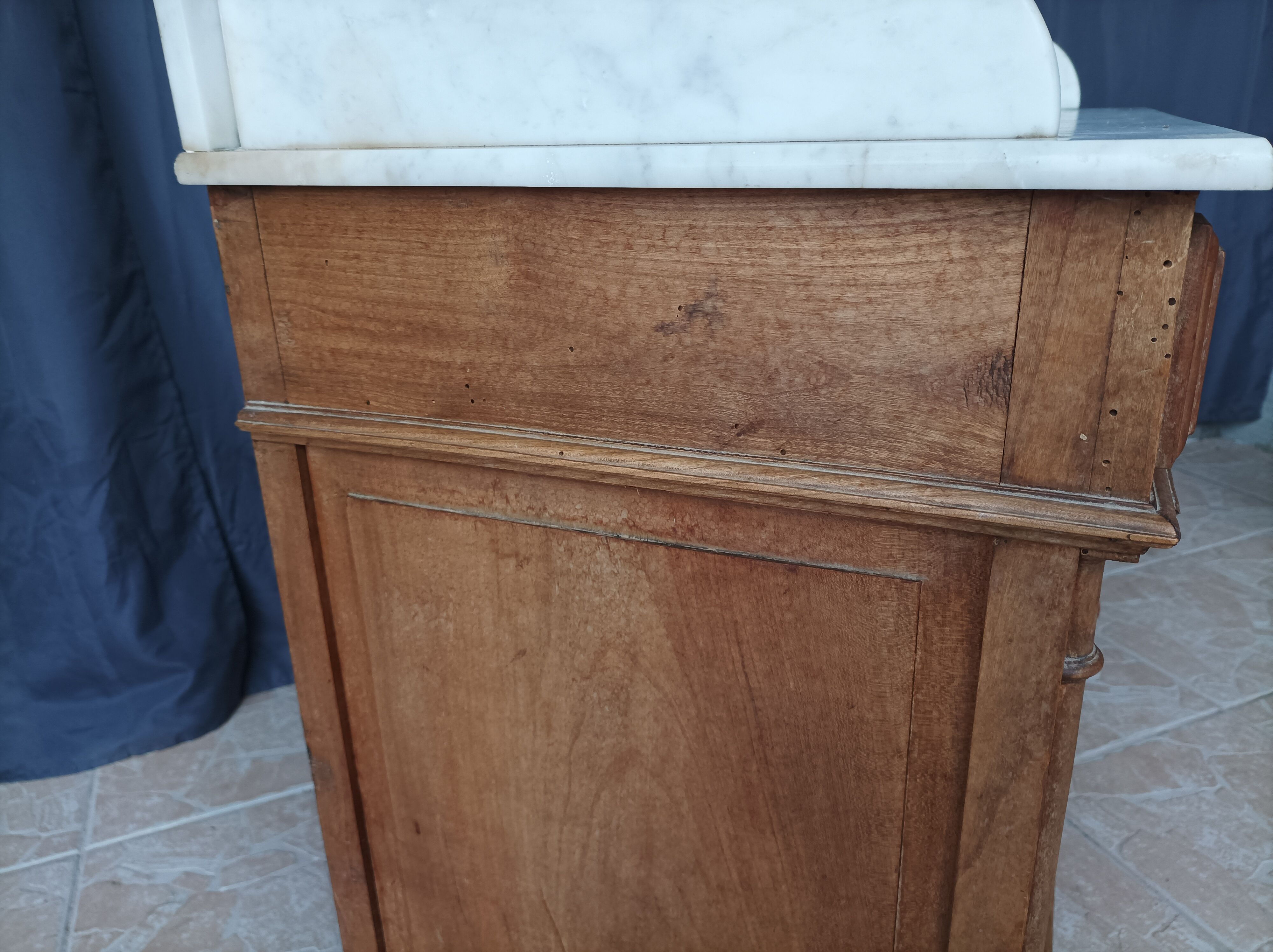 Vintage walnut vanity