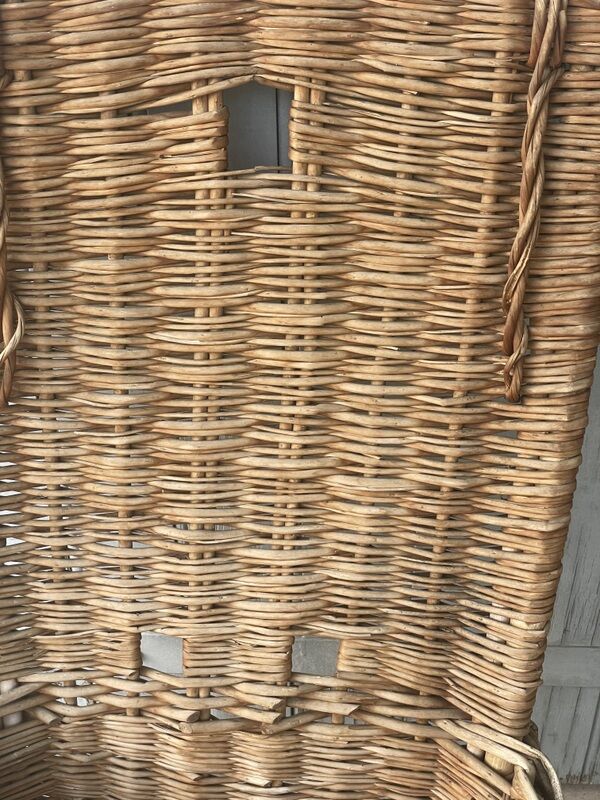 Old wicker harvest hood basket