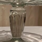 Pie dish and bubbled glass cakes on foot in excellent condition