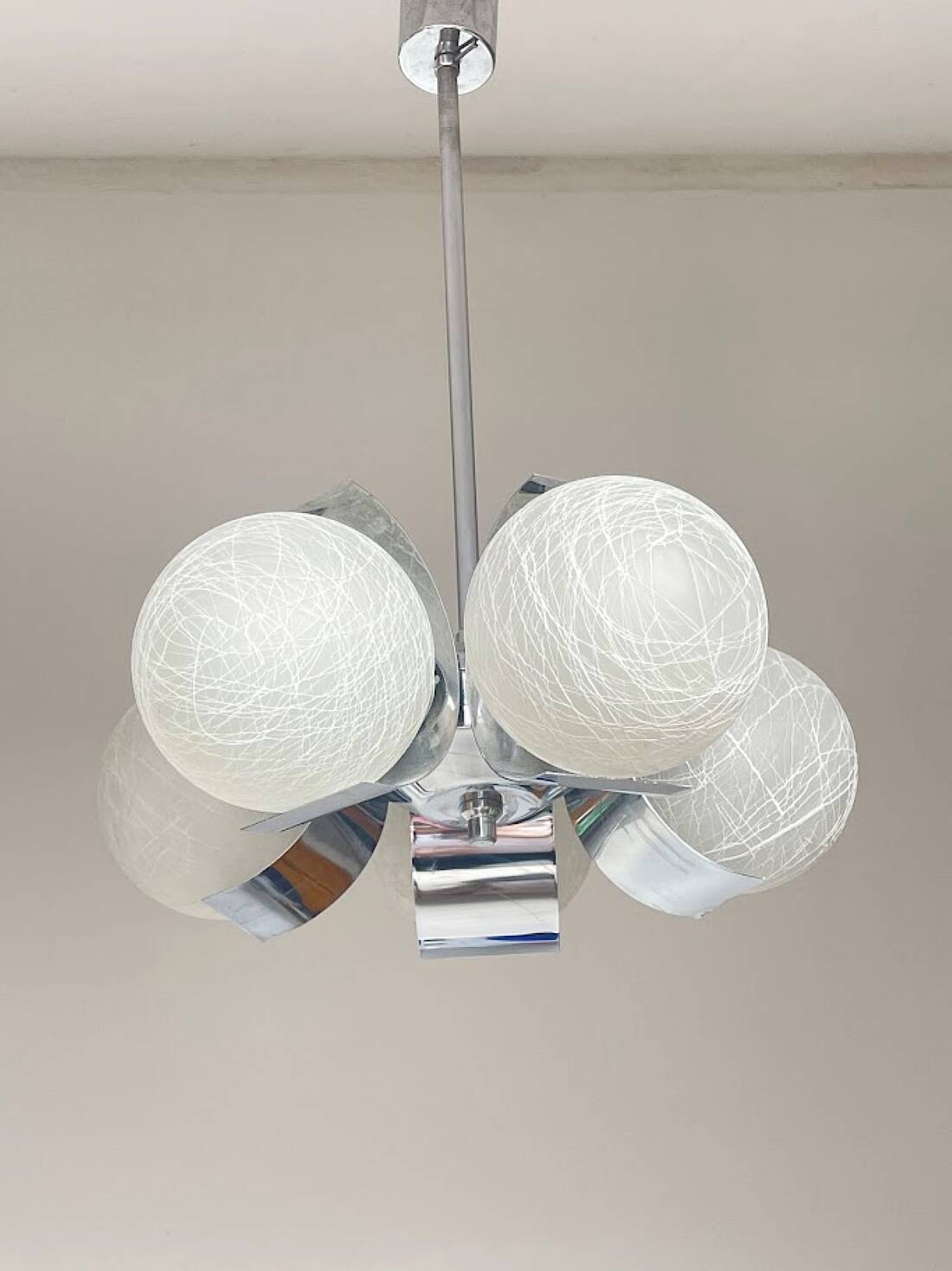 Sputnik Pendant Light Fixture by Szarvasi 1970s