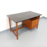 Vintage oak desk from the 1960s.