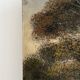 Old oil painting on canvas of a forest landscape.