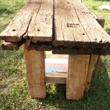 Raw oak carpenter's workbench