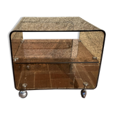 Table d'appoint, desserte vintage en plexiglas  par Michel Dumas pour