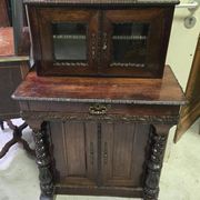 Library buffet with two bodies in rosewood, Napoleon III period.
