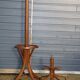 BAUMANN parrot coat rack dark beech umbrella stand olive head