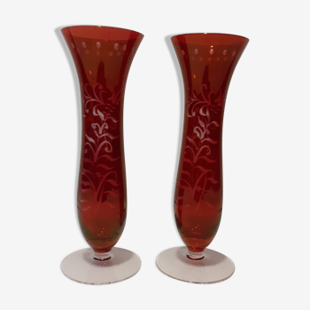 Pair of Saint Louis vases