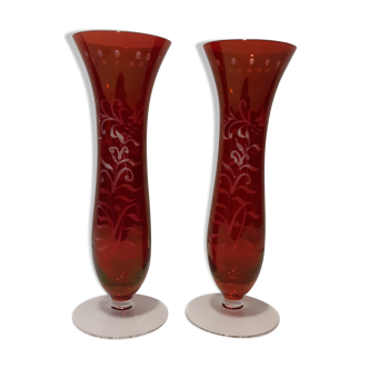 Pair of Saint Louis vases