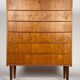 Scandinavian teak chest of drawers from the 1960s.