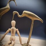 Duo brass herons