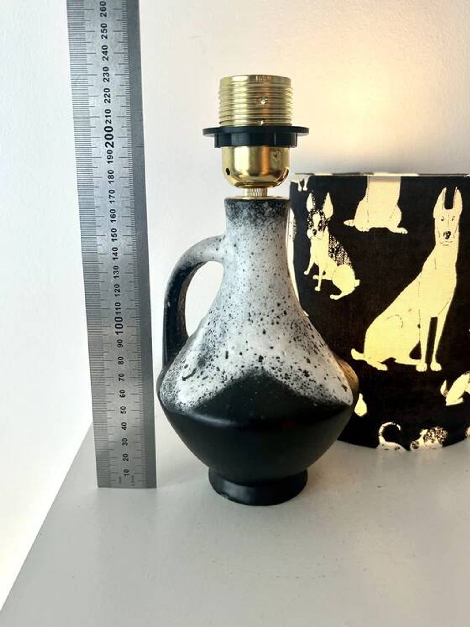 Rare design lamp in ceramic from West Germany by Bay Keramik - cordless, suitable for outdoor use.