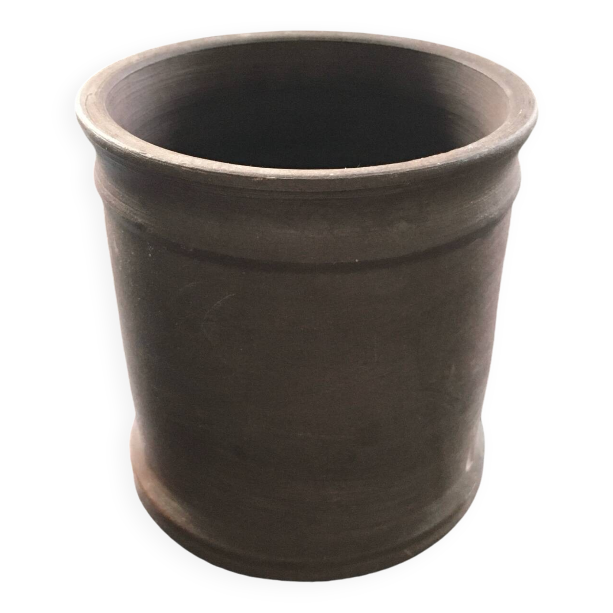 Dark brown flowerpot