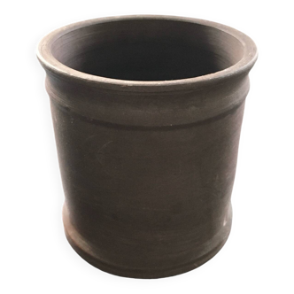 Dark brown flowerpot