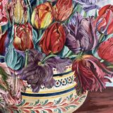 Signed flower painting
