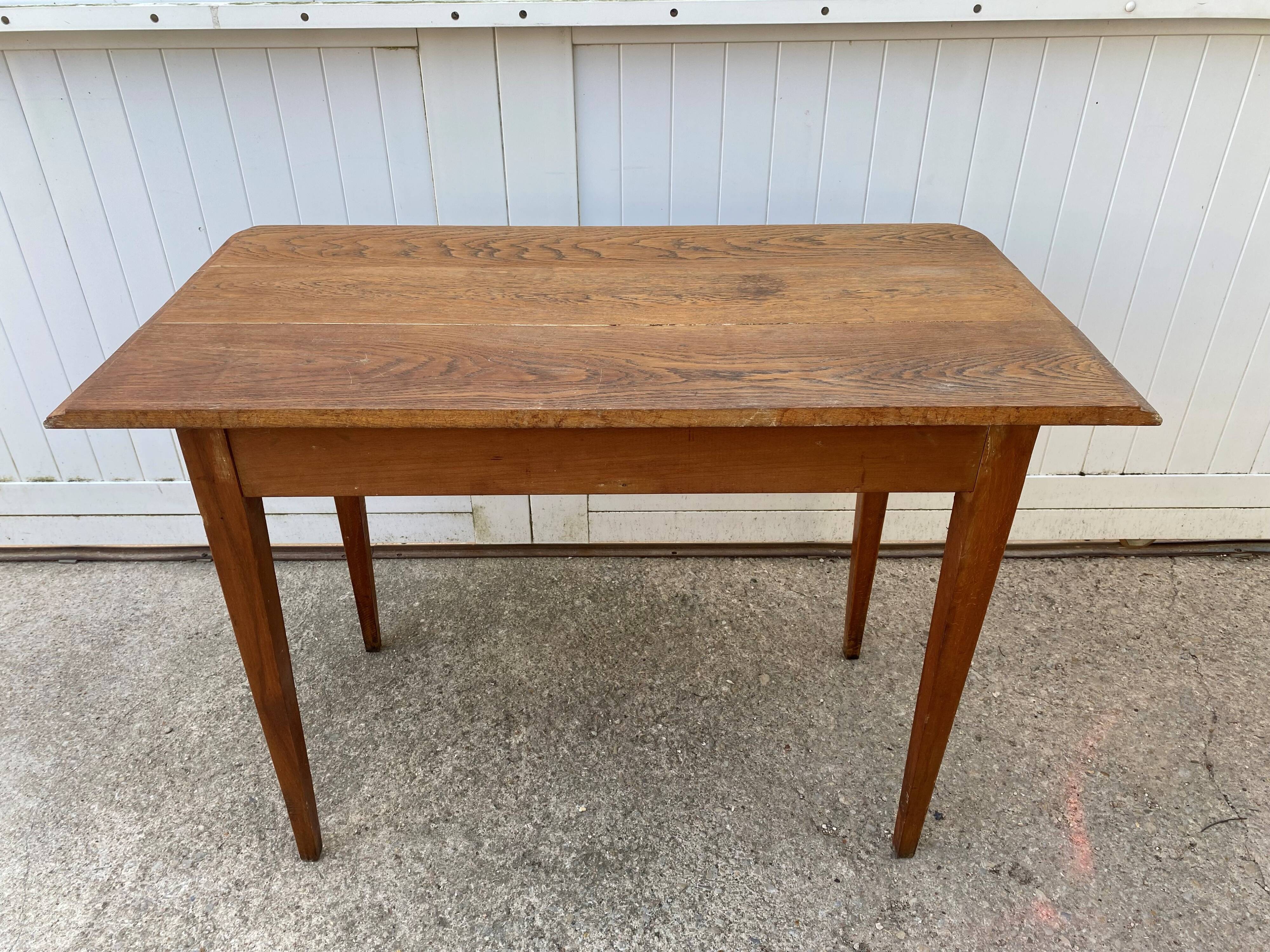 Desk with 1 drawer, oak top, 105x56cm