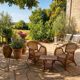 Fauteuils et table en osier
