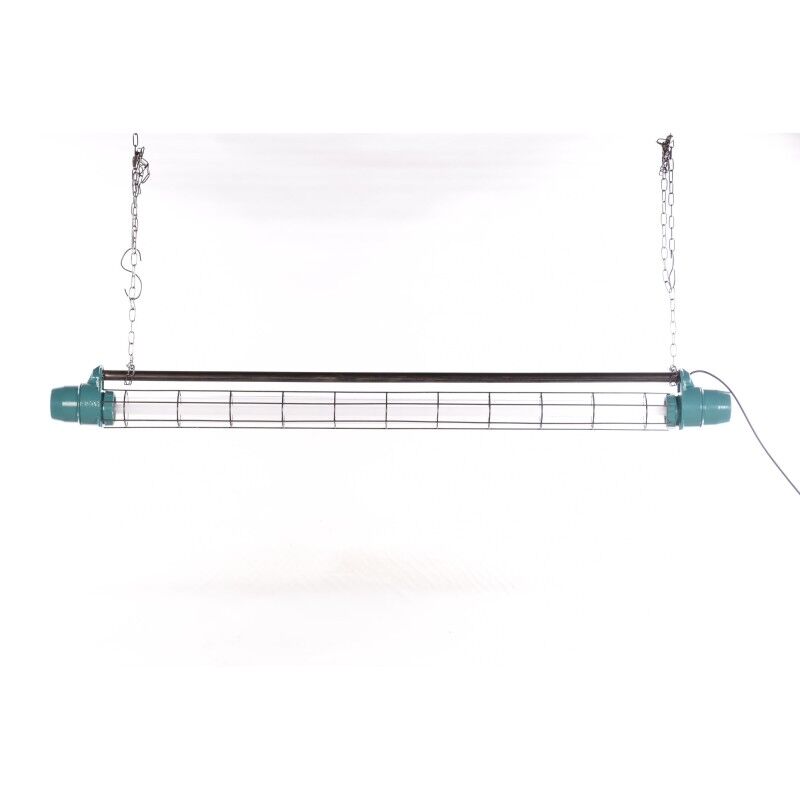 Industrial refurbished cage blue lamp