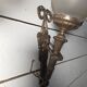 Pair of torch wall lights in Louis XVI style in 19th-century bronze.