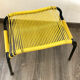 Yellow scoubidou ottoman