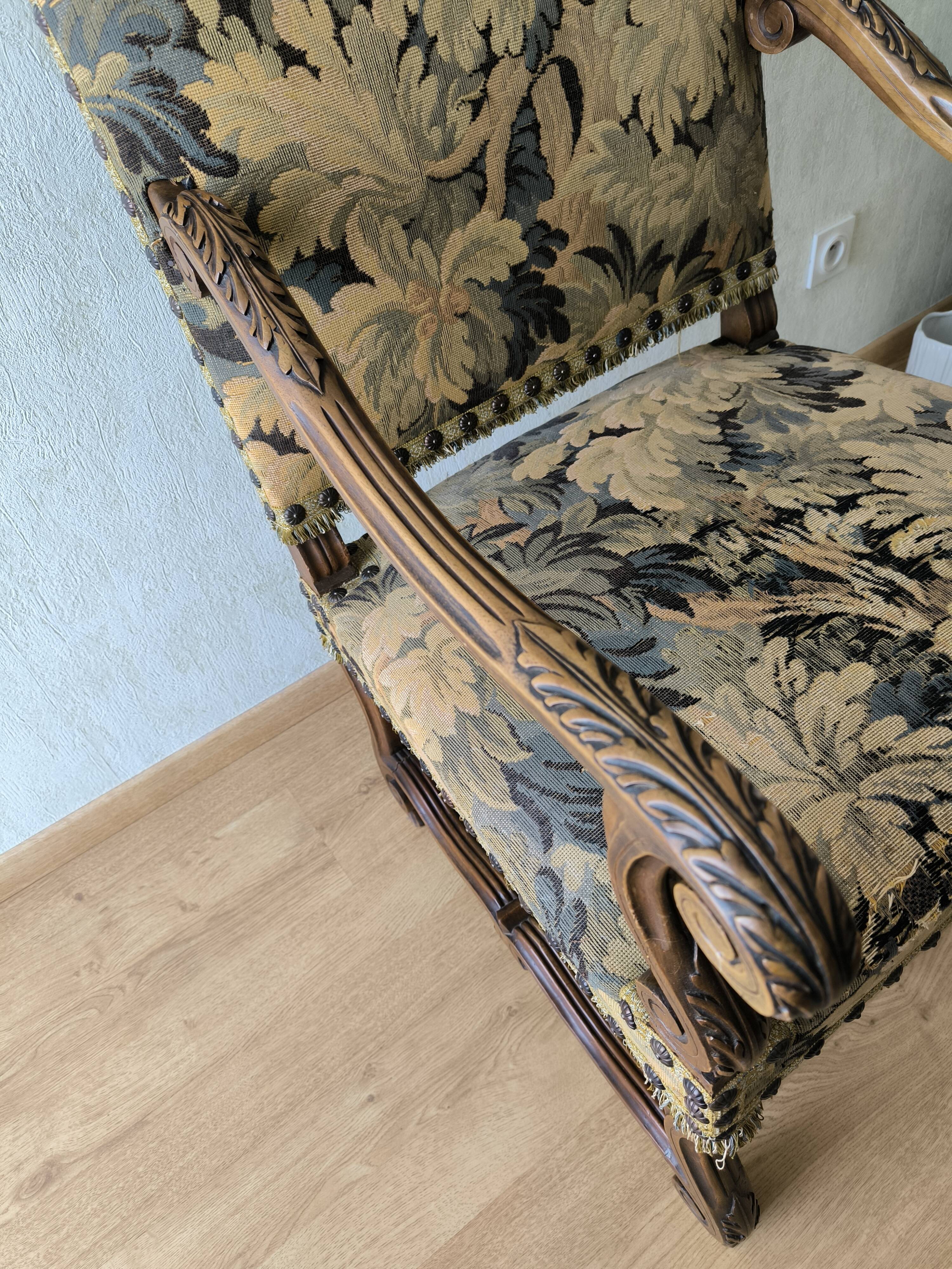 Large Louis XIII armchair