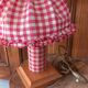 Lampe à poser rustique abat- jour vichy cottagecore