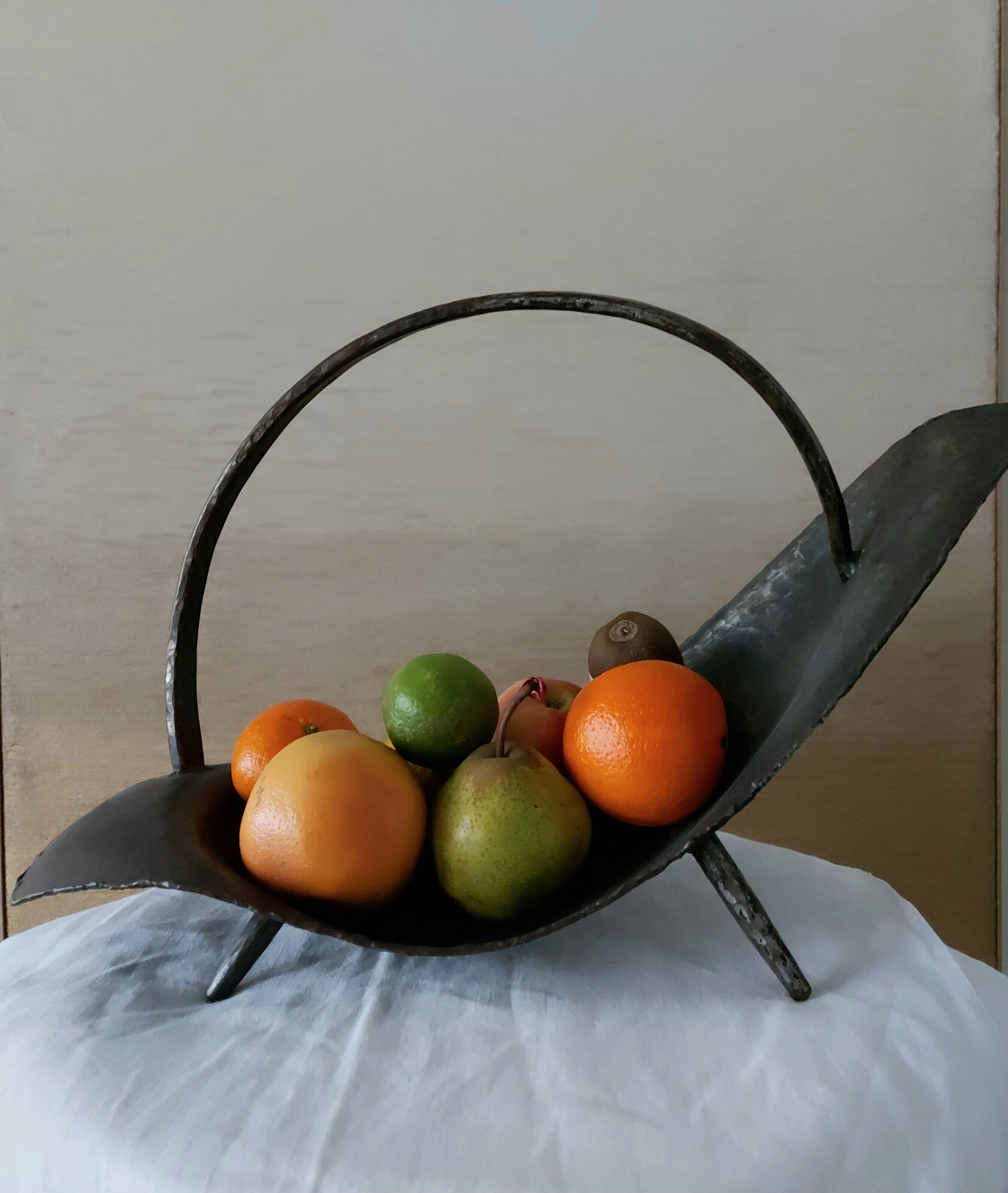 Sculptural cut in hammered iron year 50