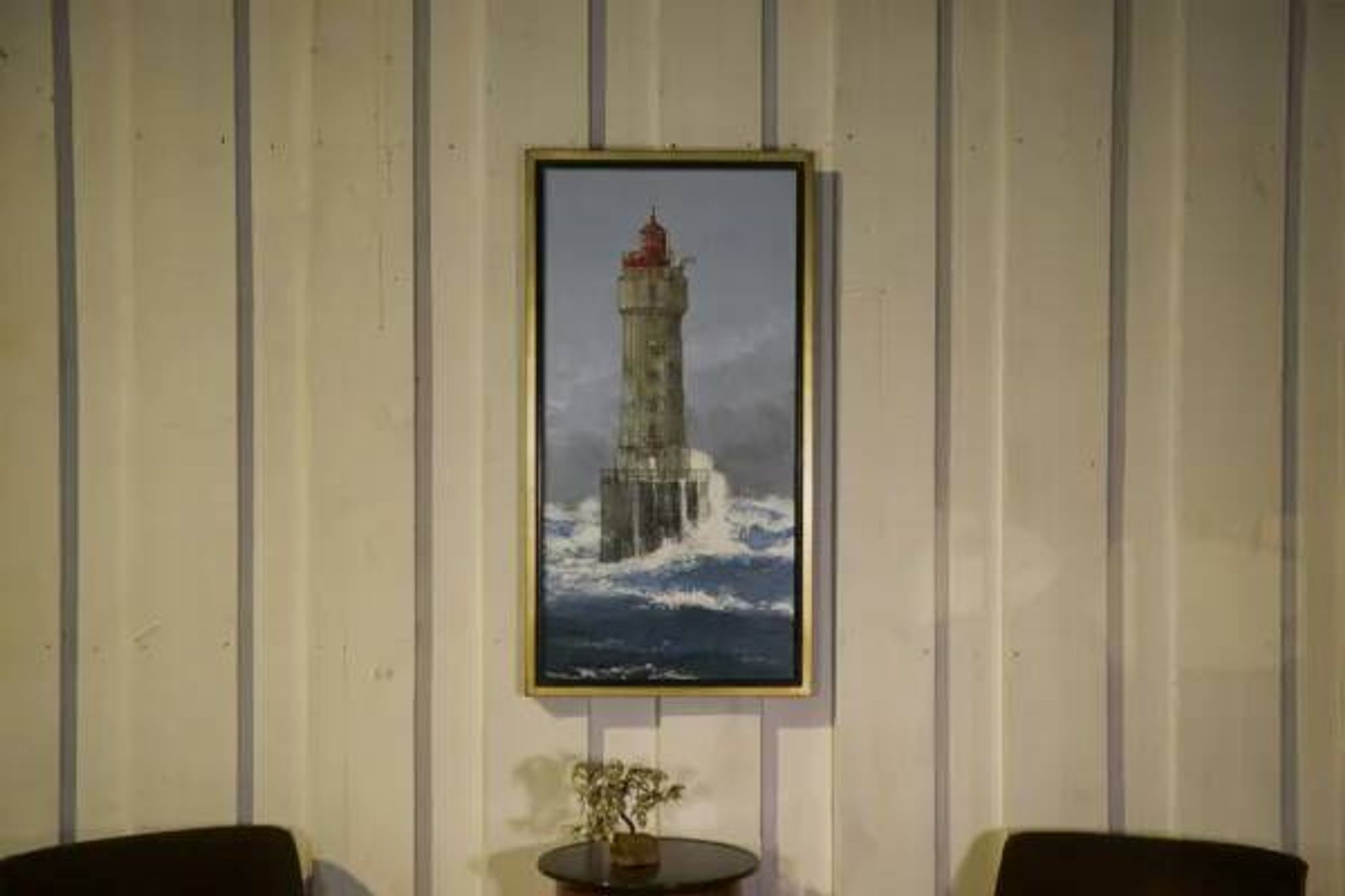 Painting "The Lighthouse of La Jument" figurative art by Julian Taylor 1990