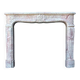 Cheminée De Style Louis XV En Marbre Rose, Vers 1980