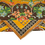 Handwoven vintage romanian yellow kilim 194 cm x 297 cm - 23432