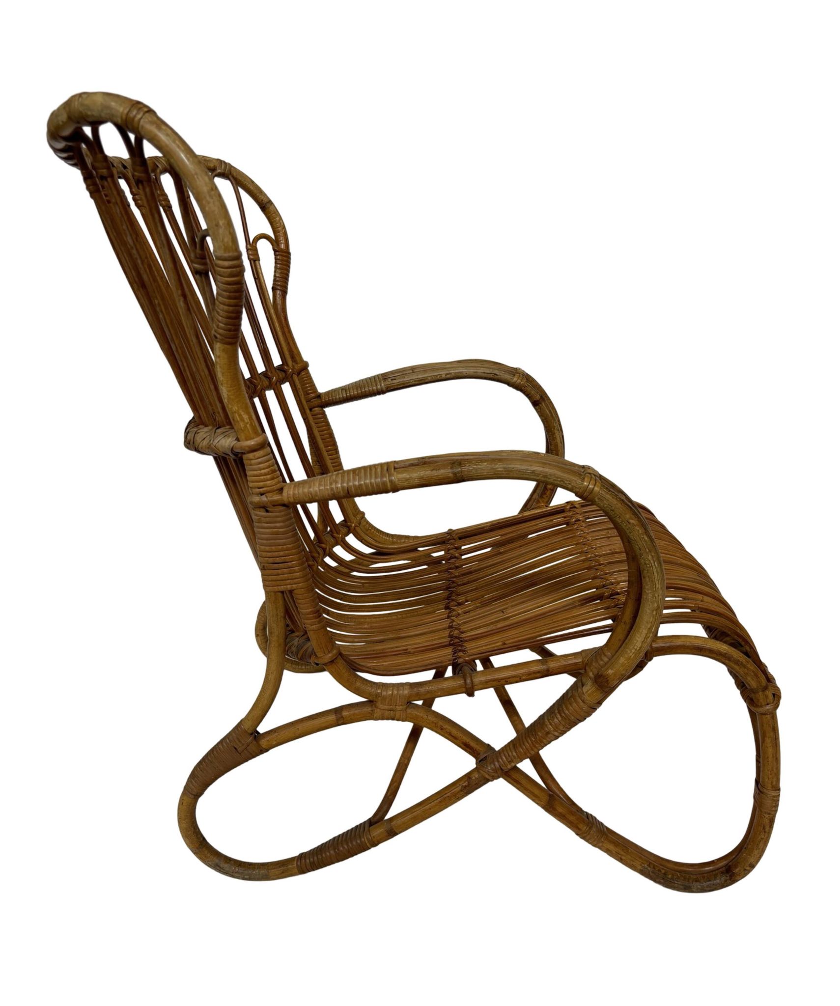 Set of two Belse 8 model Rattan chairs by Dirk van Sliedregt Rohe Noordwolde 1960