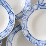 Set de 6 assiettes creuses Sarreguemines, motif Rostand