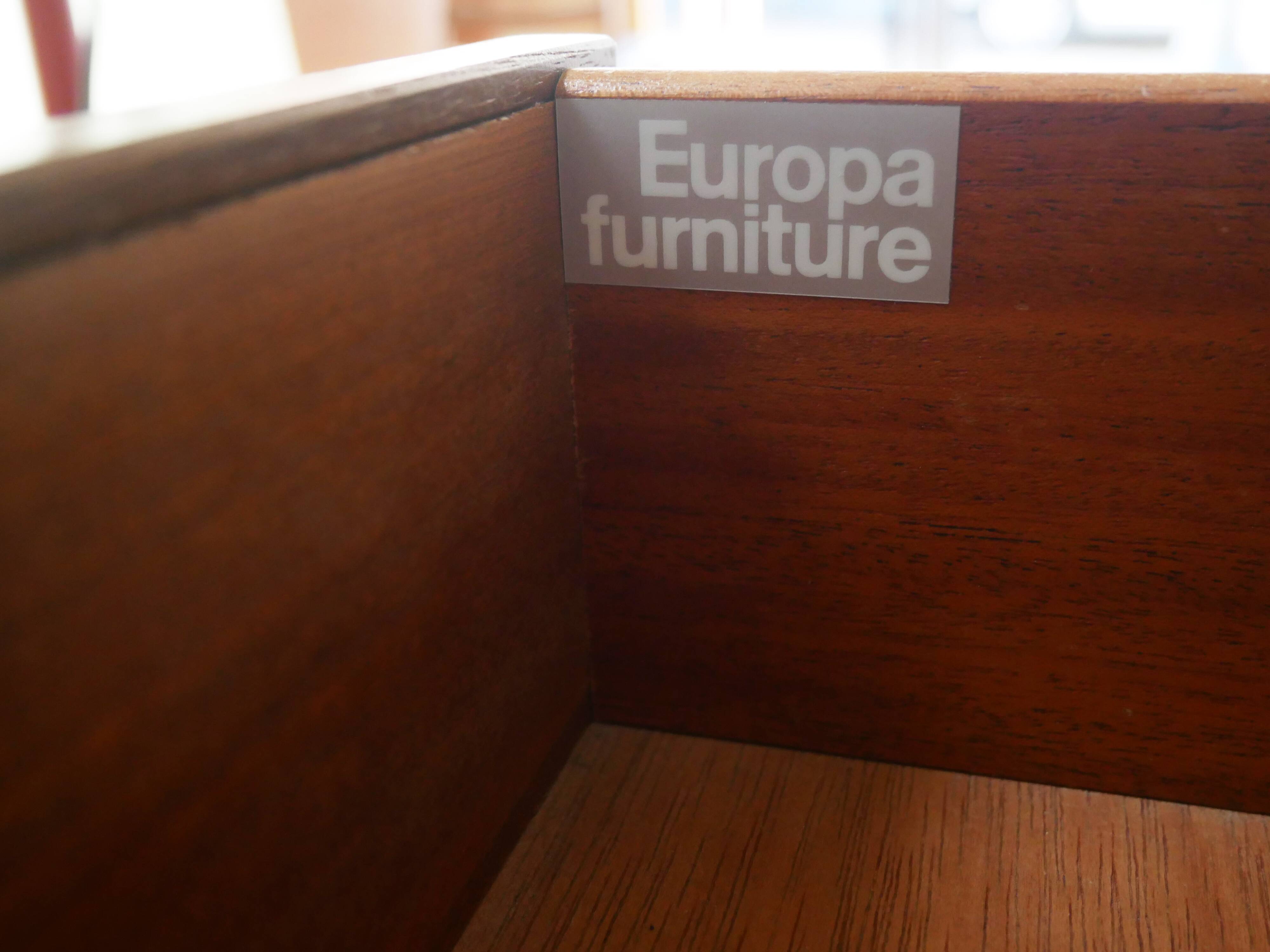 1960’s mid century chest of drawers by Europa Furniture