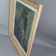 Oil on panel Young woman reading Signed Roger Alluin dated 28/2/38