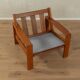 brutalism armchair, vintage